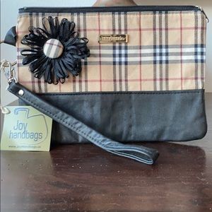 Joy Handbags - Plaid Vegan Leather Classy Clutch